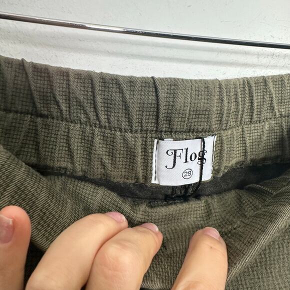 FLOG Shely Olive OG Pull on Jogger green stretch drawstring pockets women's 29 - Picture 9 of 10